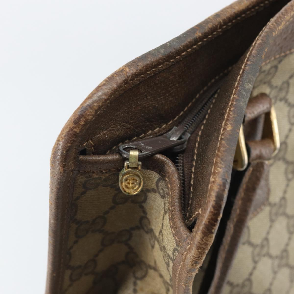 GUCCI GG Supreme Web Sherry Line Tote Bag PVC Beige Gold 010 378 Auth 169187