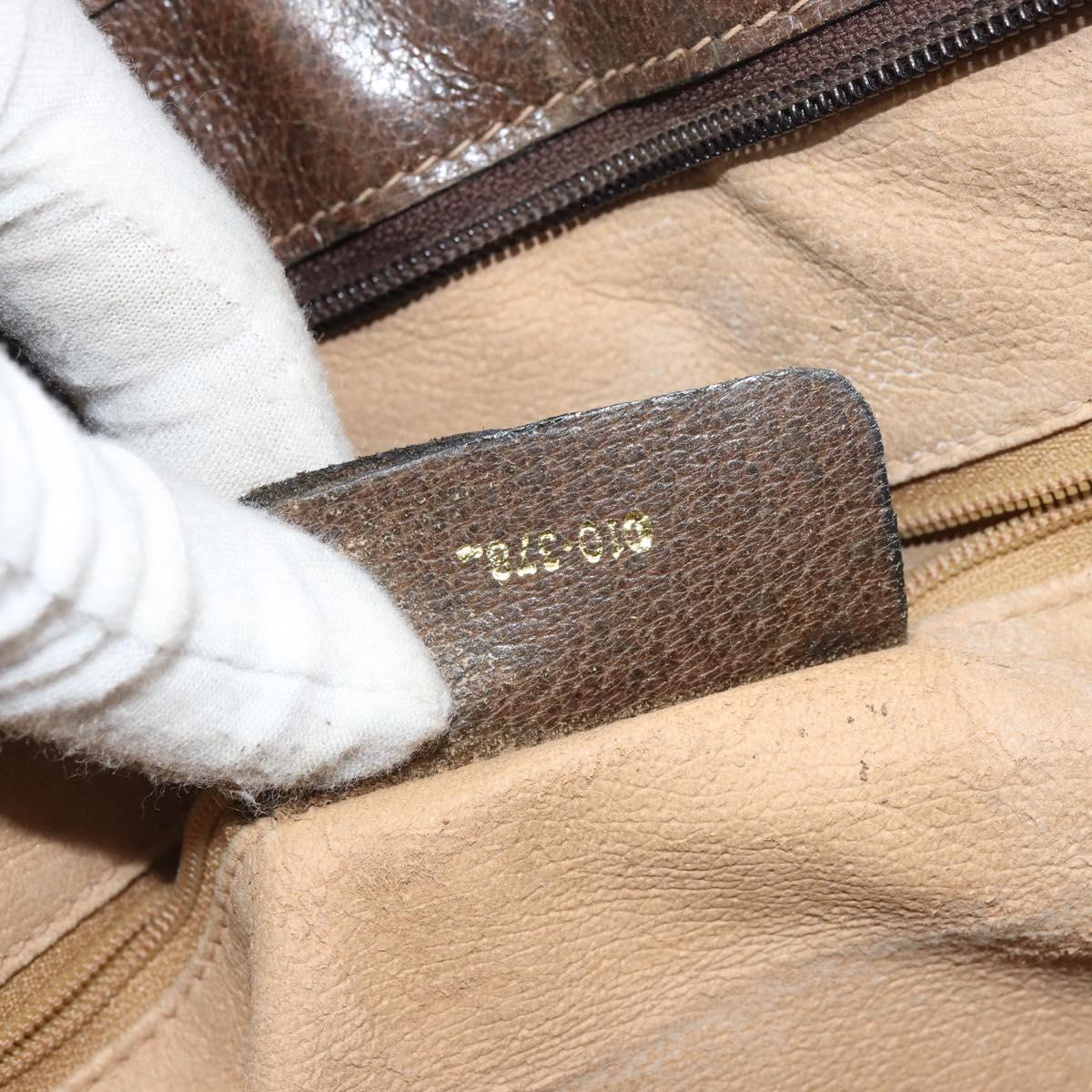 GUCCI GG Supreme Web Sherry Line Tote Bag PVC Beige Gold 010 378 Auth 169187