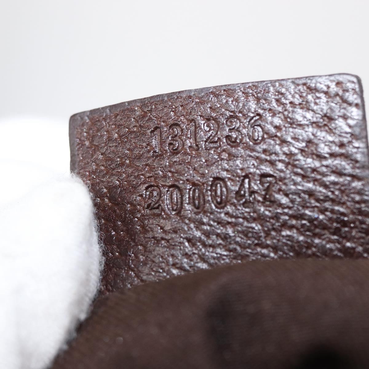 GUCCI GG Canvas Waist Bag Beige Silver 131236 Auth 169193