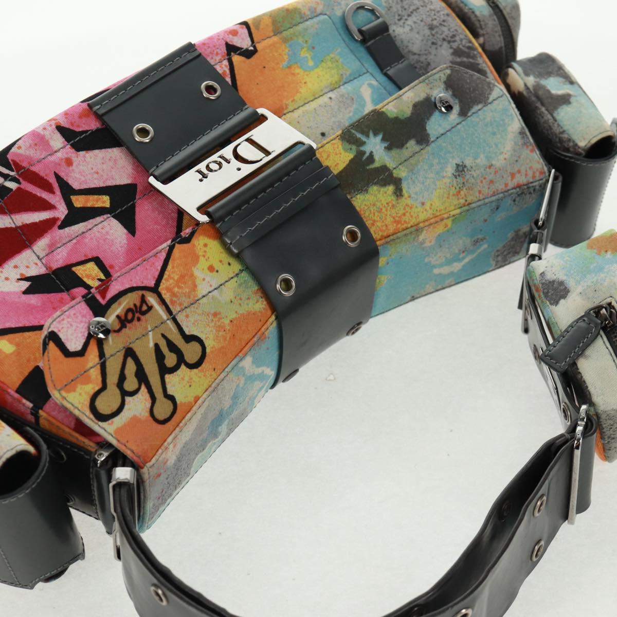 Christian Dior John Galliano SS 2024 Bag Canvas Multicolor Silver Auth 169197SM