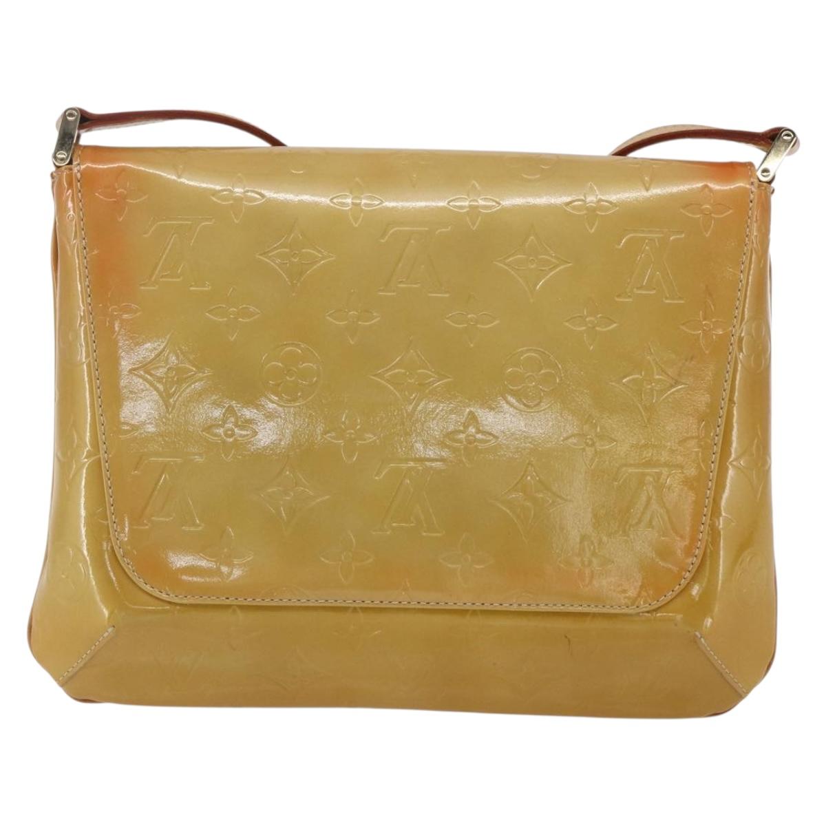 LOUIS VUITTON Monogram Vernis Thompson Street Bag Beige M91301 LV Auth 169212