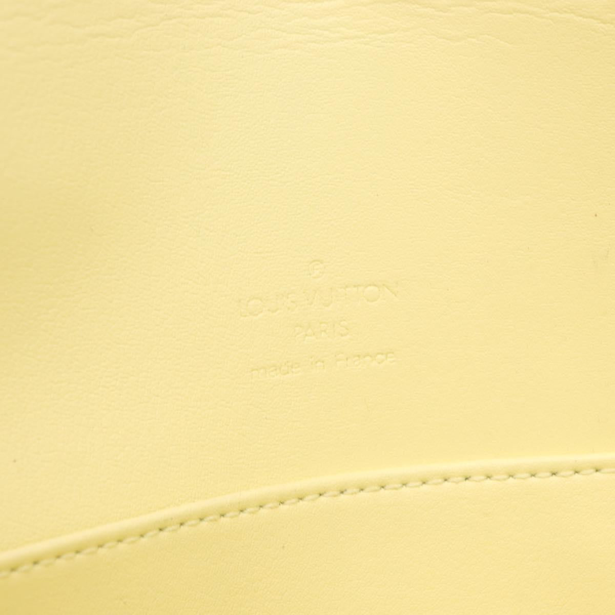 LOUIS VUITTON Monogram Vernis Thompson Street Bag Lime Yellow M91071 Auth 169213
