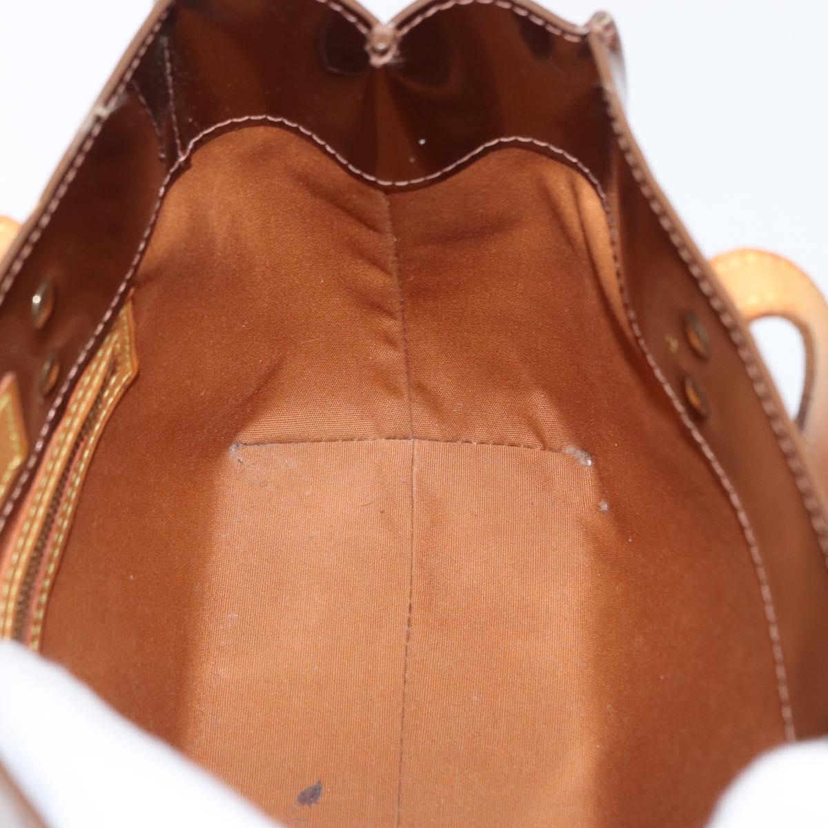 LOUIS VUITTON Monogram Vernis Reade PM Hand Bag Bronze M91146 LV Auth 169216