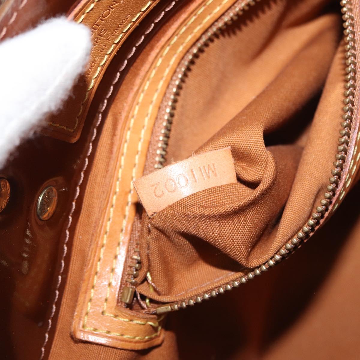 LOUIS VUITTON Monogram Vernis Reade PM Hand Bag Bronze M91146 LV Auth 169216