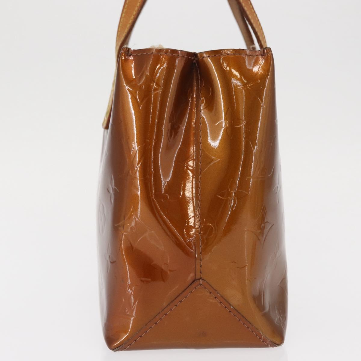LOUIS VUITTON Monogram Vernis Reade PM Hand Bag Bronze M91146 LV Auth 169216