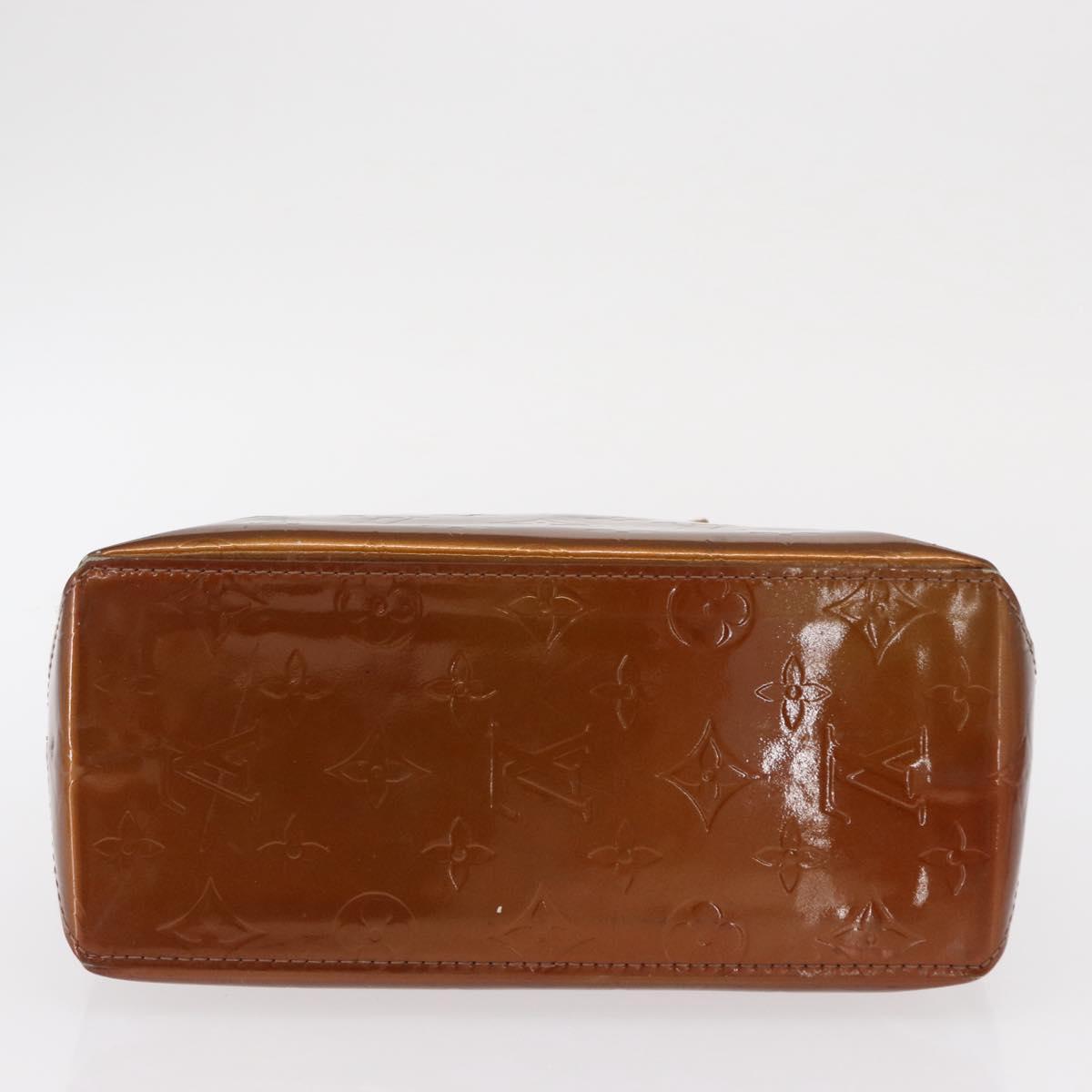 LOUIS VUITTON Monogram Vernis Reade PM Hand Bag Bronze M91146 LV Auth 169216