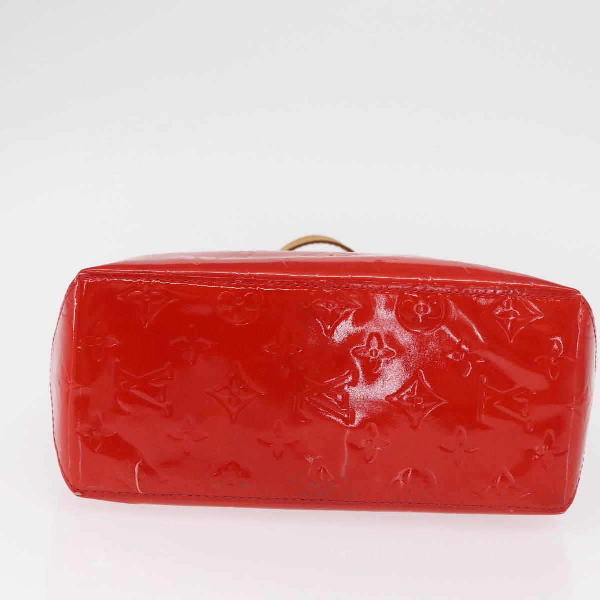 LOUIS VUITTON Monogram Vernis Reade PM Hand Bag Red Rouge M91088 LV Auth 169217
