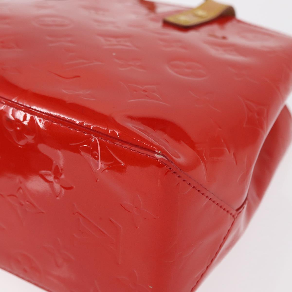 LOUIS VUITTON Monogram Vernis Reade PM Hand Bag Red Rouge M91088 LV Auth 169217
