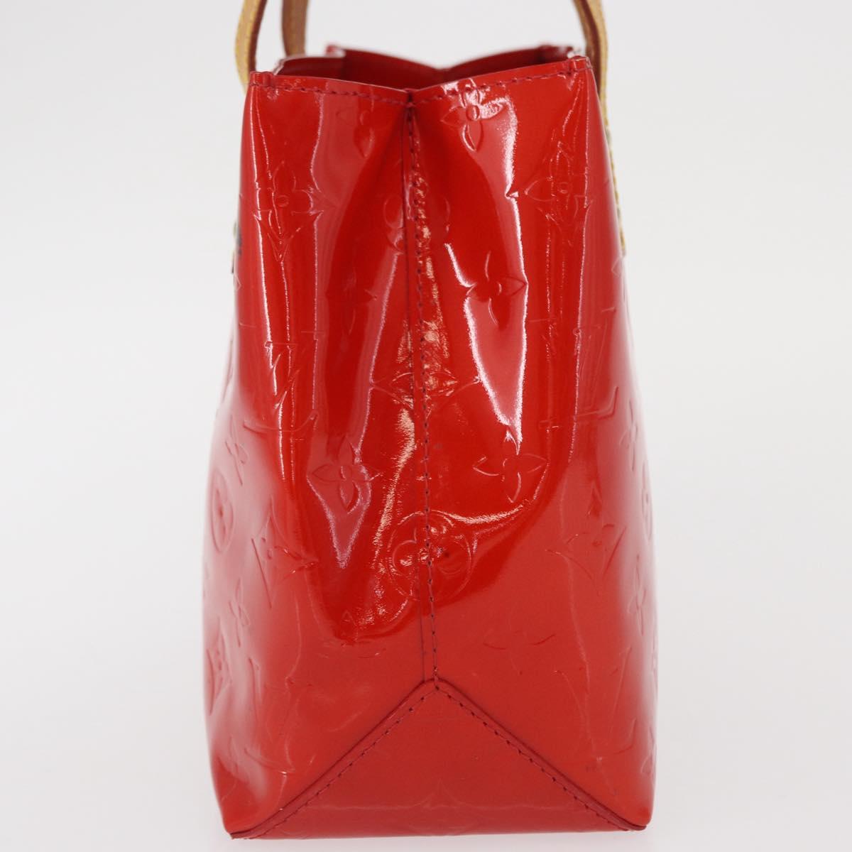 LOUIS VUITTON Monogram Vernis Reade PM Hand Bag Red Rouge M91088 LV Auth 169217