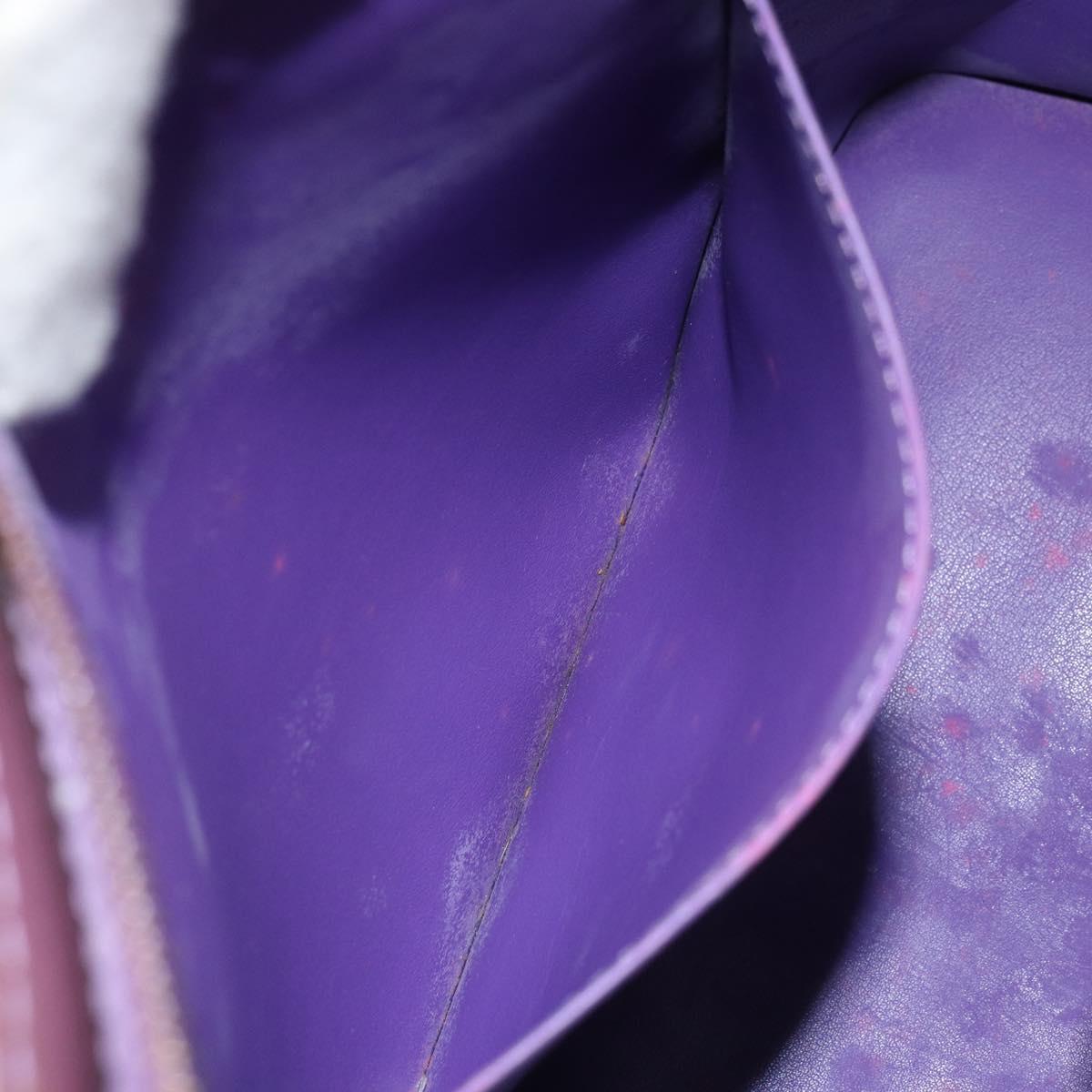 LOUIS VUITTON Monogram Vernis Houston Hand Bag Purple Viole M91093 Auth 169218