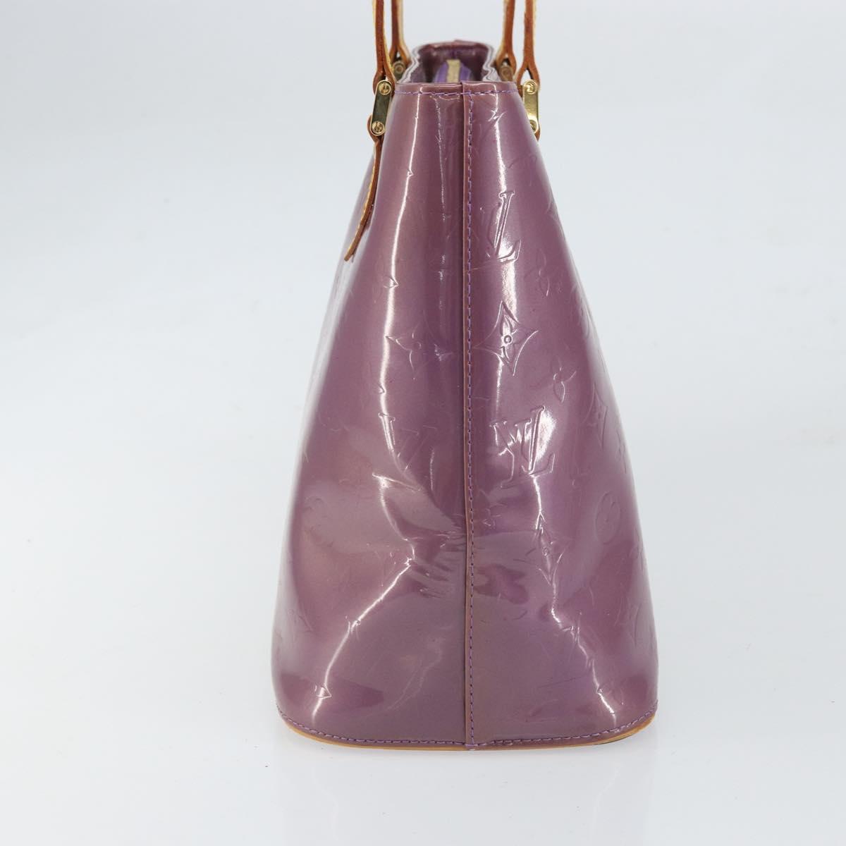 LOUIS VUITTON Monogram Vernis Houston Hand Bag Purple Viole M91093 Auth 169218