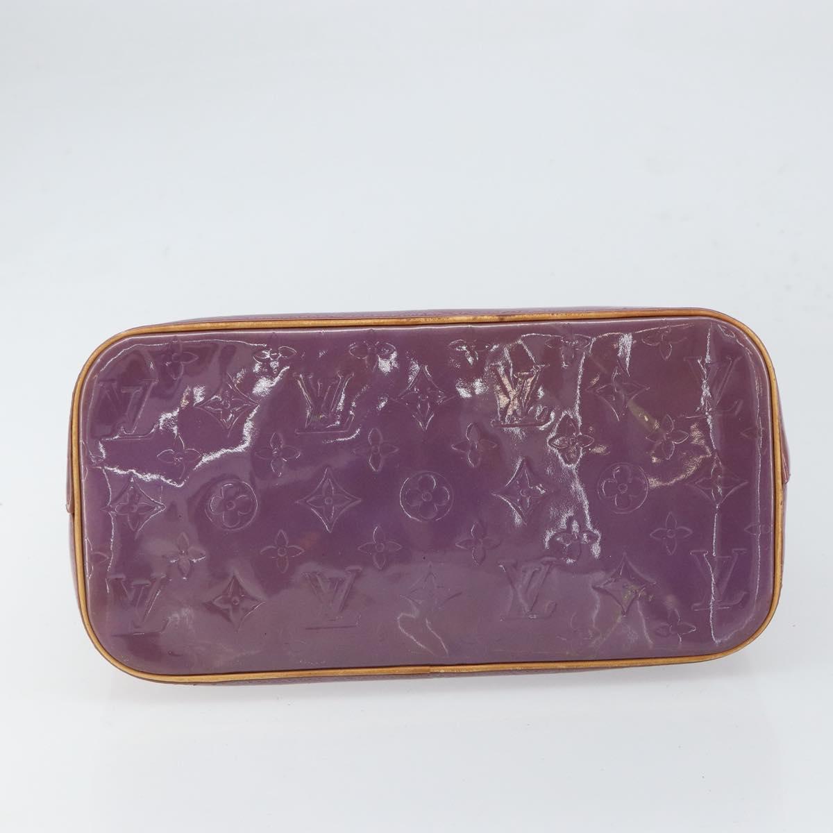 LOUIS VUITTON Monogram Vernis Houston Hand Bag Purple Viole M91093 Auth 169218