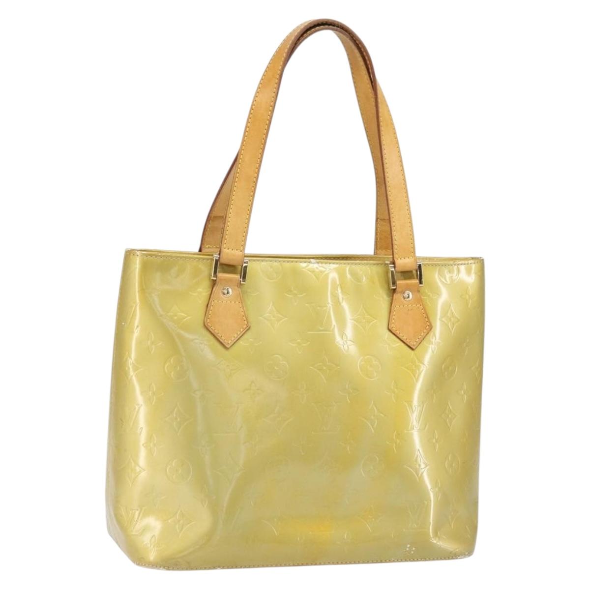 LOUIS VUITTON Monogram Vernis Houston Hand Bag Gris M91053 LV Auth 169219