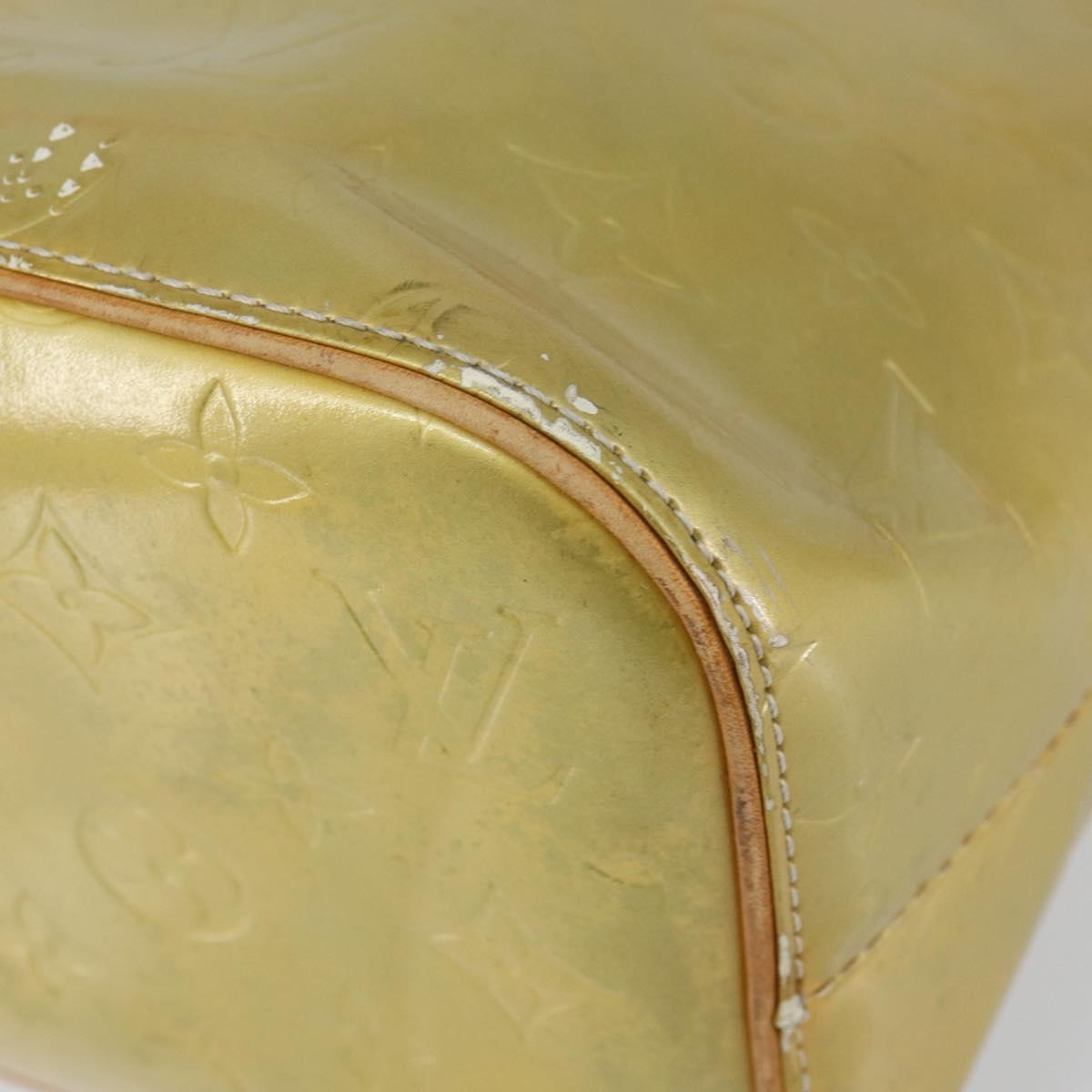 LOUIS VUITTON Monogram Vernis Houston Hand Bag Gris M91053 LV Auth 169219