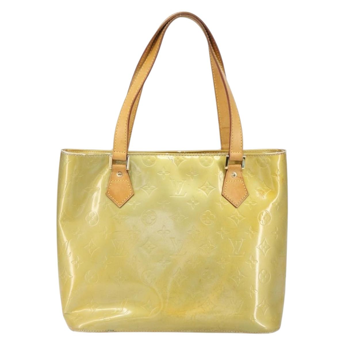 LOUIS VUITTON Monogram Vernis Houston Hand Bag Gris M91053 LV Auth 169219