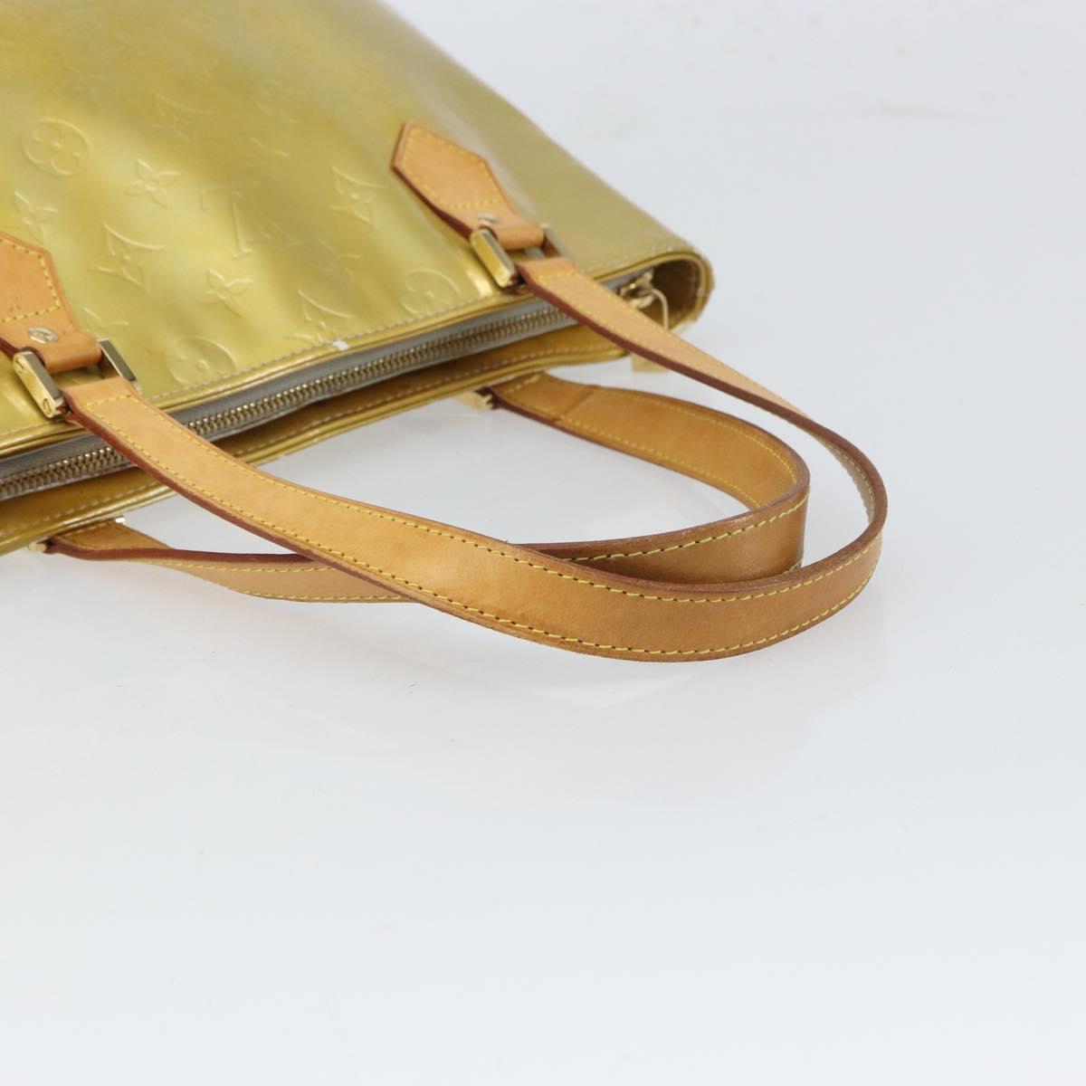 LOUIS VUITTON Monogram Vernis Houston Hand Bag Gris M91053 LV Auth 169219