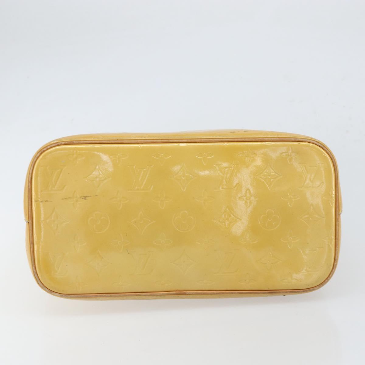 LOUIS VUITTON Monogram Vernis Houston Hand Bag Beige M91004 LV Auth 169220