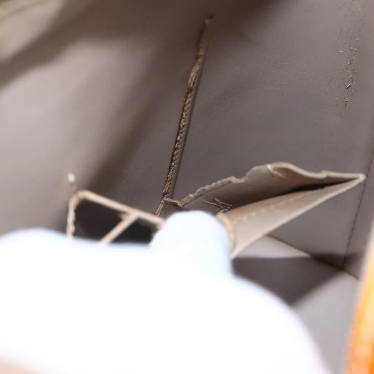 LOUIS VUITTON Monogram Vernis Houston Hand Bag Beige M91004 LV Auth 169223