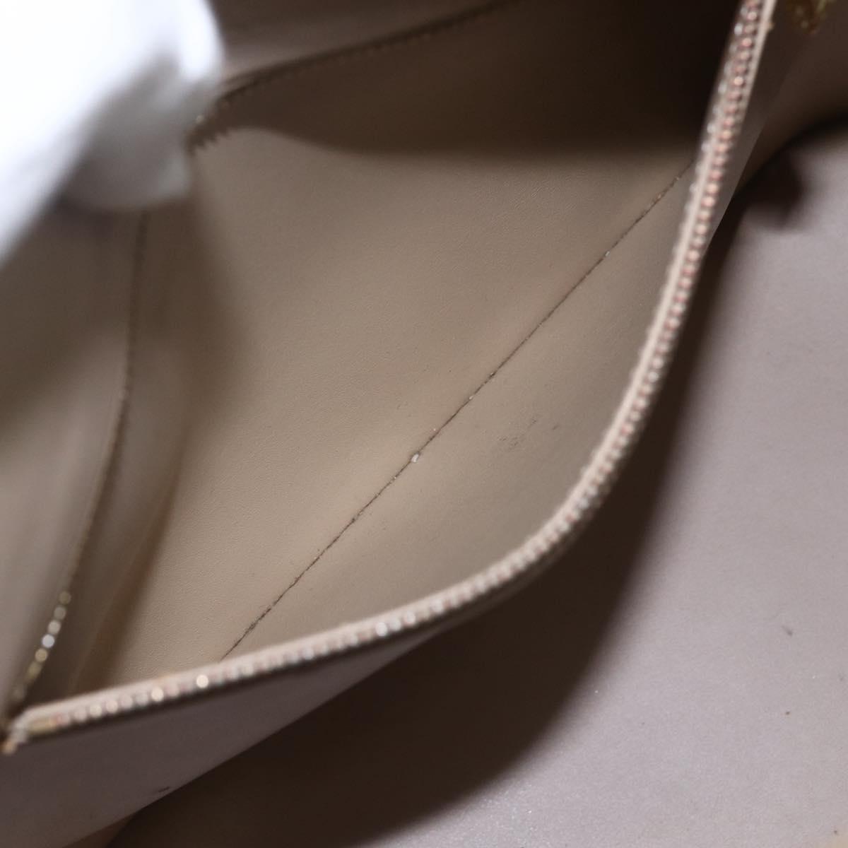 LOUIS VUITTON Monogram Vernis Houston Hand Bag Beige M91004 LV Auth 169223