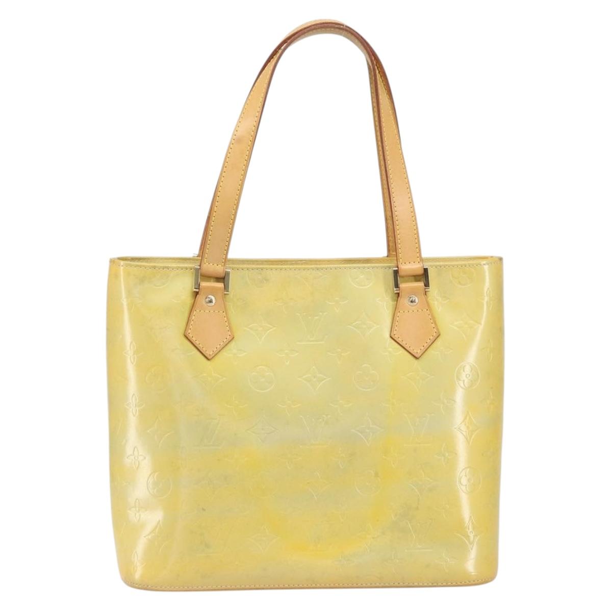 LOUIS VUITTON Monogram Vernis Houston Hand Bag Gris M91053 LV Auth 169224