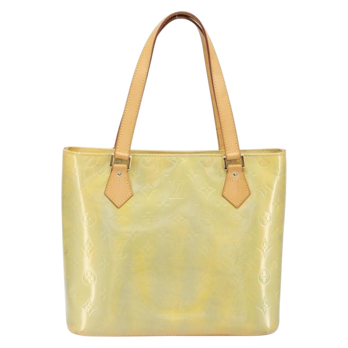 LOUIS VUITTON Monogram Vernis Houston Hand Bag Gris M91053 LV Auth 169224