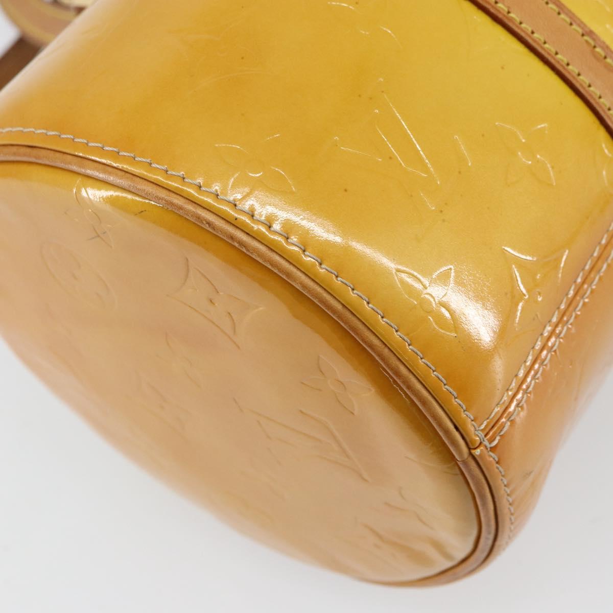 LOUIS VUITTON Monogram Vernis Bedford Hand Bag Beige M91006 LV Auth 169227