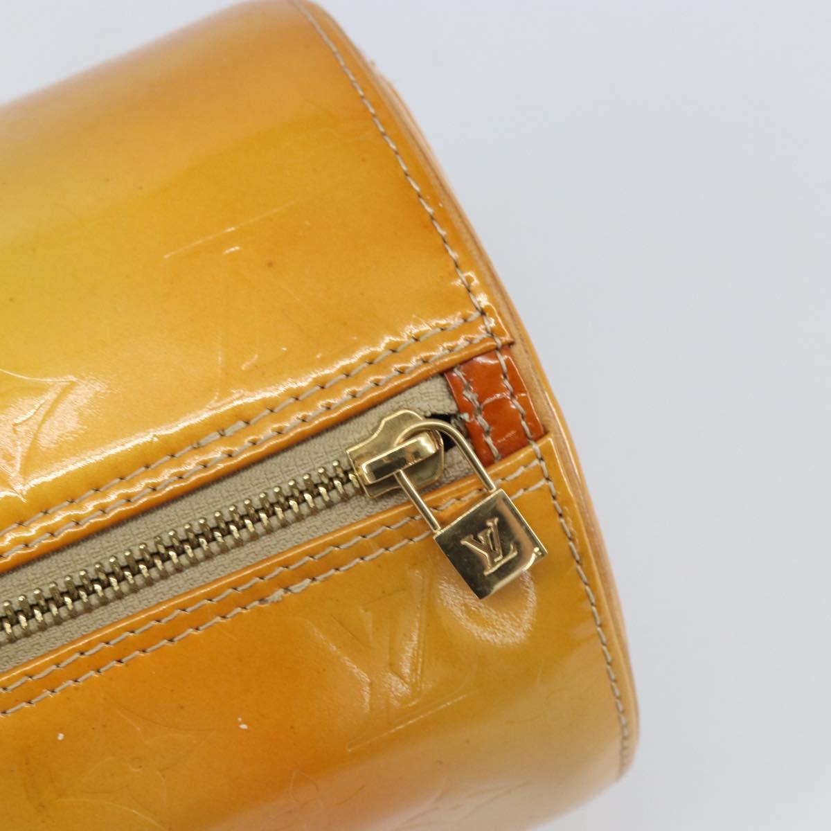 LOUIS VUITTON Monogram Vernis Bedford Hand Bag Beige M91006 LV Auth 169227