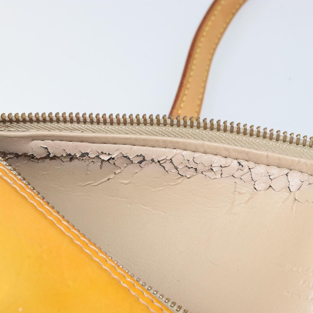 LOUIS VUITTON Monogram Vernis Bedford Hand Bag Beige M91006 LV Auth 169227