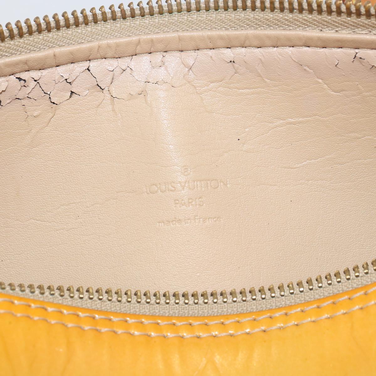 LOUIS VUITTON Monogram Vernis Bedford Hand Bag Beige M91006 LV Auth 169227