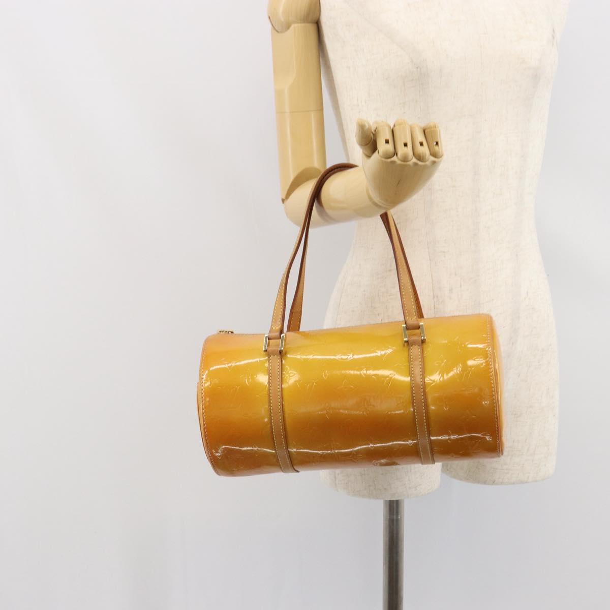 LOUIS VUITTON Monogram Vernis Bedford Hand Bag Beige M91006 LV Auth 169227