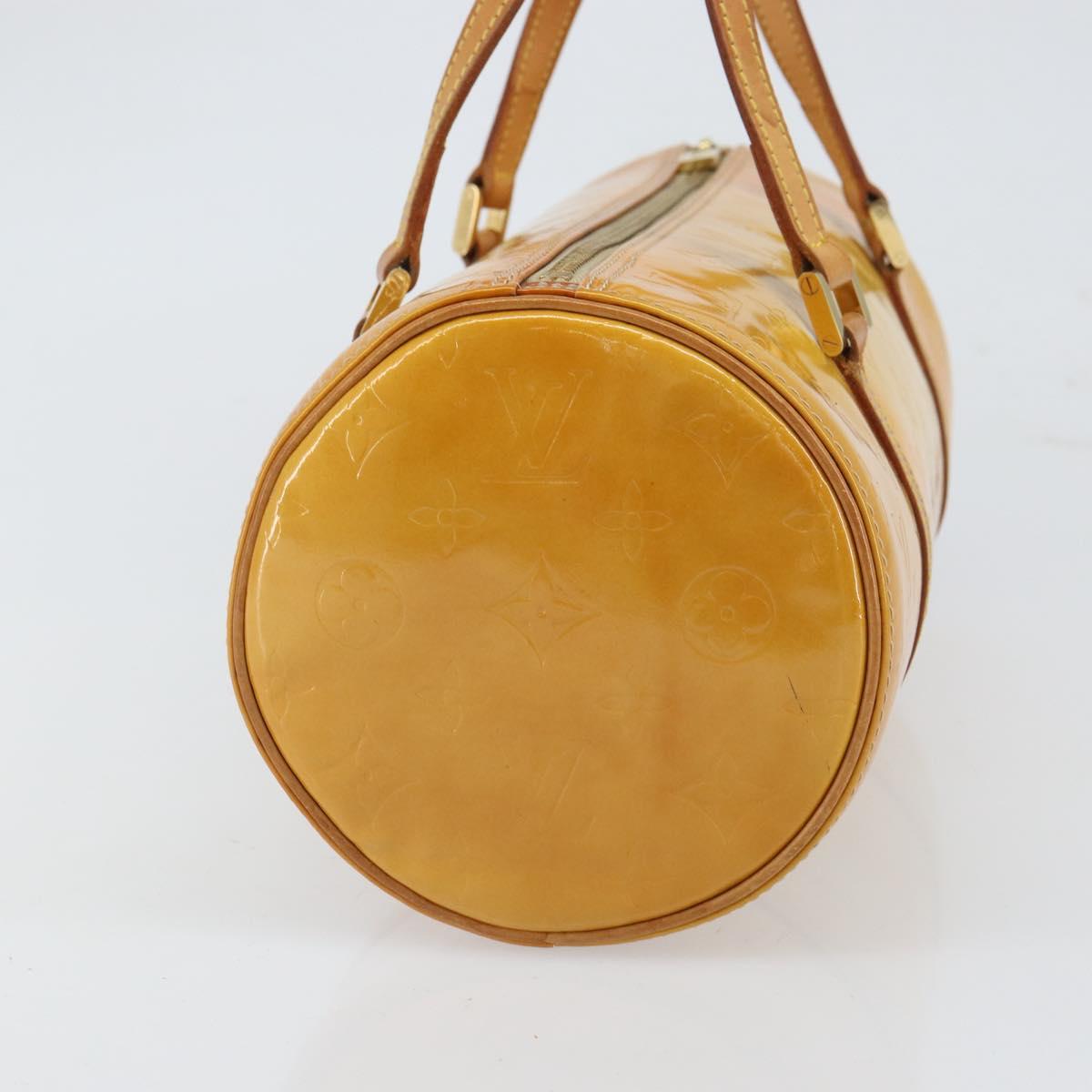 LOUIS VUITTON Monogram Vernis Bedford Hand Bag Beige M91006 LV Auth 169227