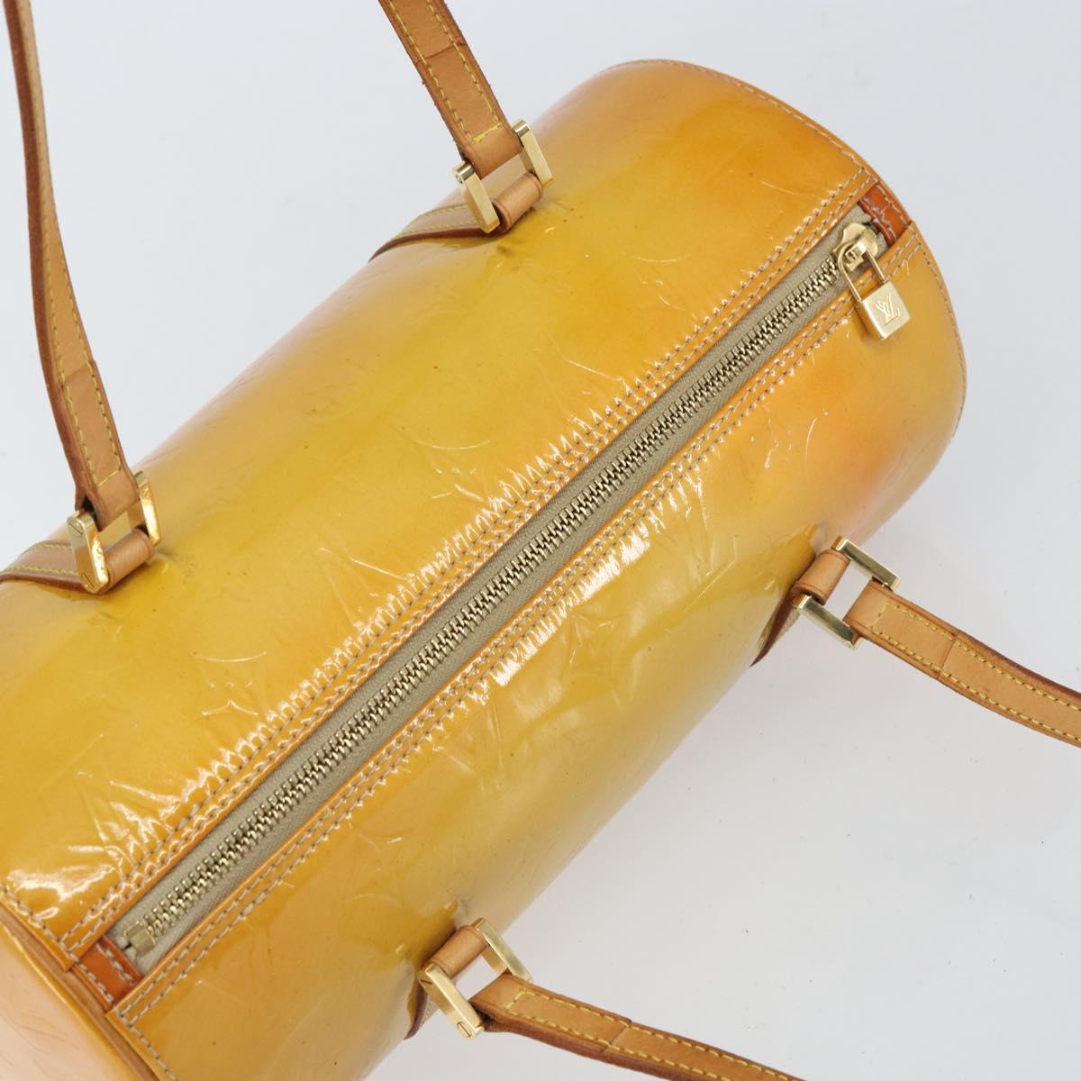 LOUIS VUITTON Monogram Vernis Bedford Hand Bag Beige M91006 LV Auth 169227