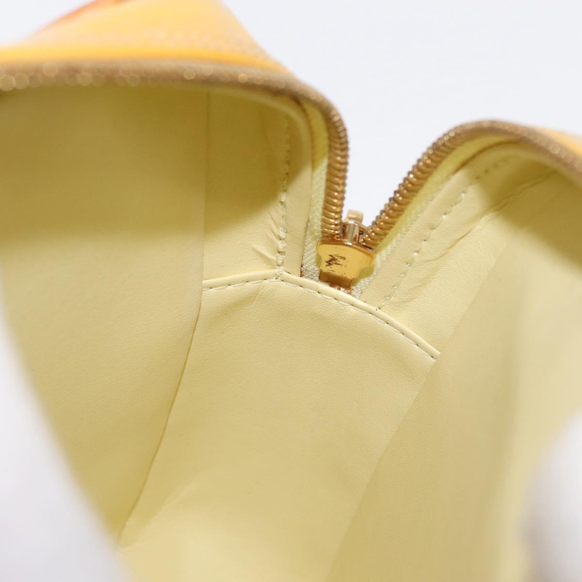 LOUIS VUITTON Monogram Vernis Wooster Bag Lime Yellow M91075 LV Auth 169231