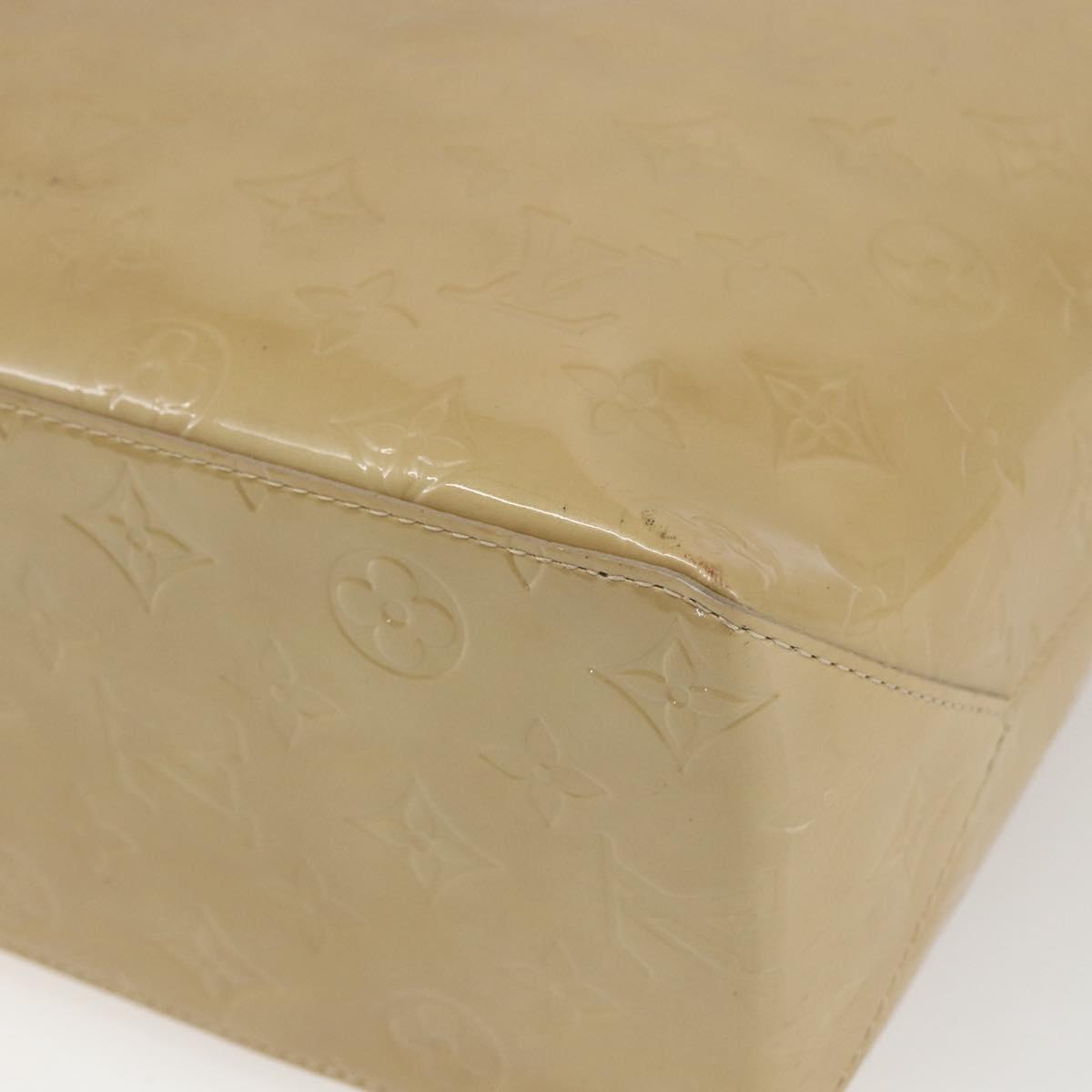 LOUIS VUITTON Monogram Vernis Reade MM Hand Bag Beige M91141 LV Auth 169234