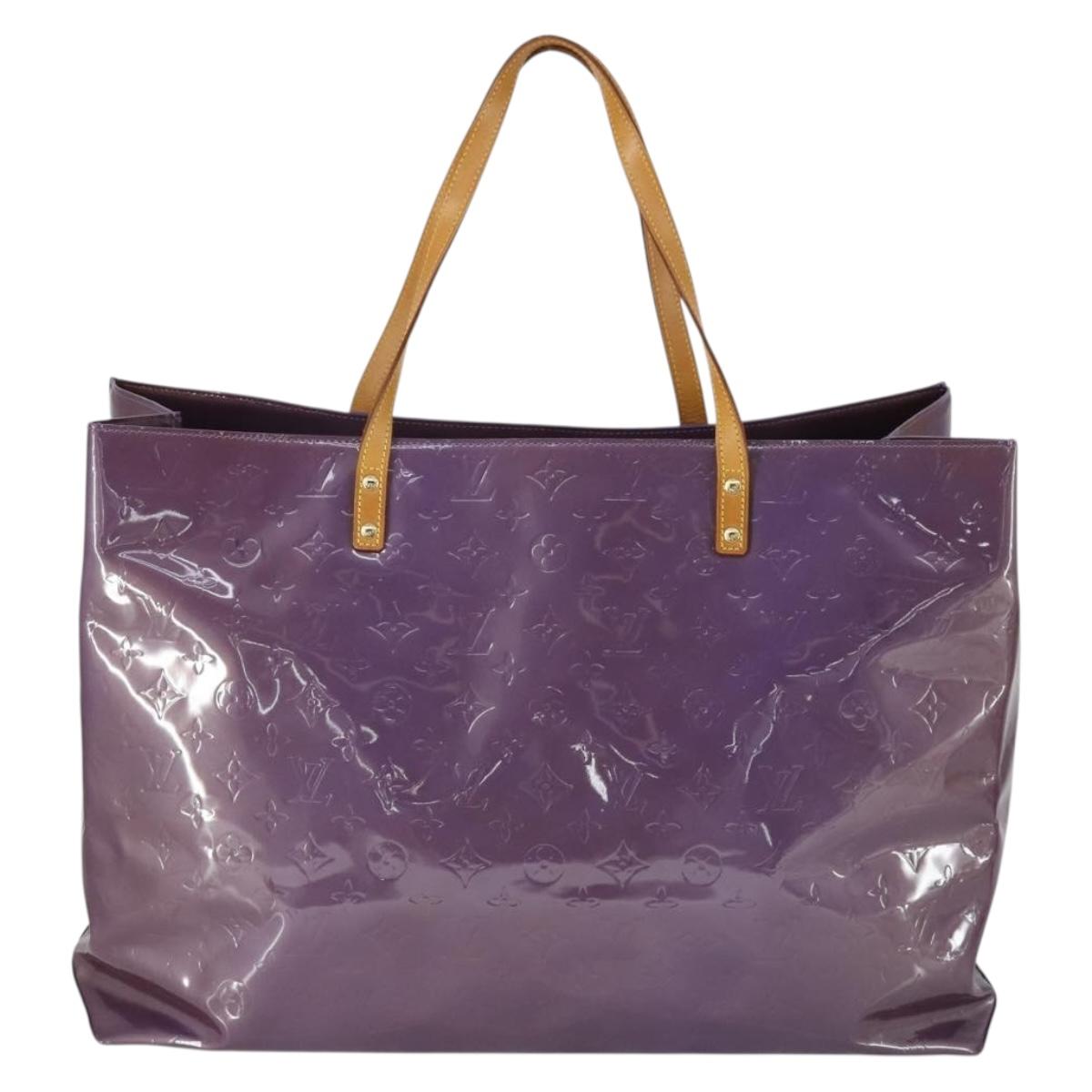 LOUIS VUITTON Monogram Vernis Reade GM Tote Bag Purple M91085 LV Auth 169236
