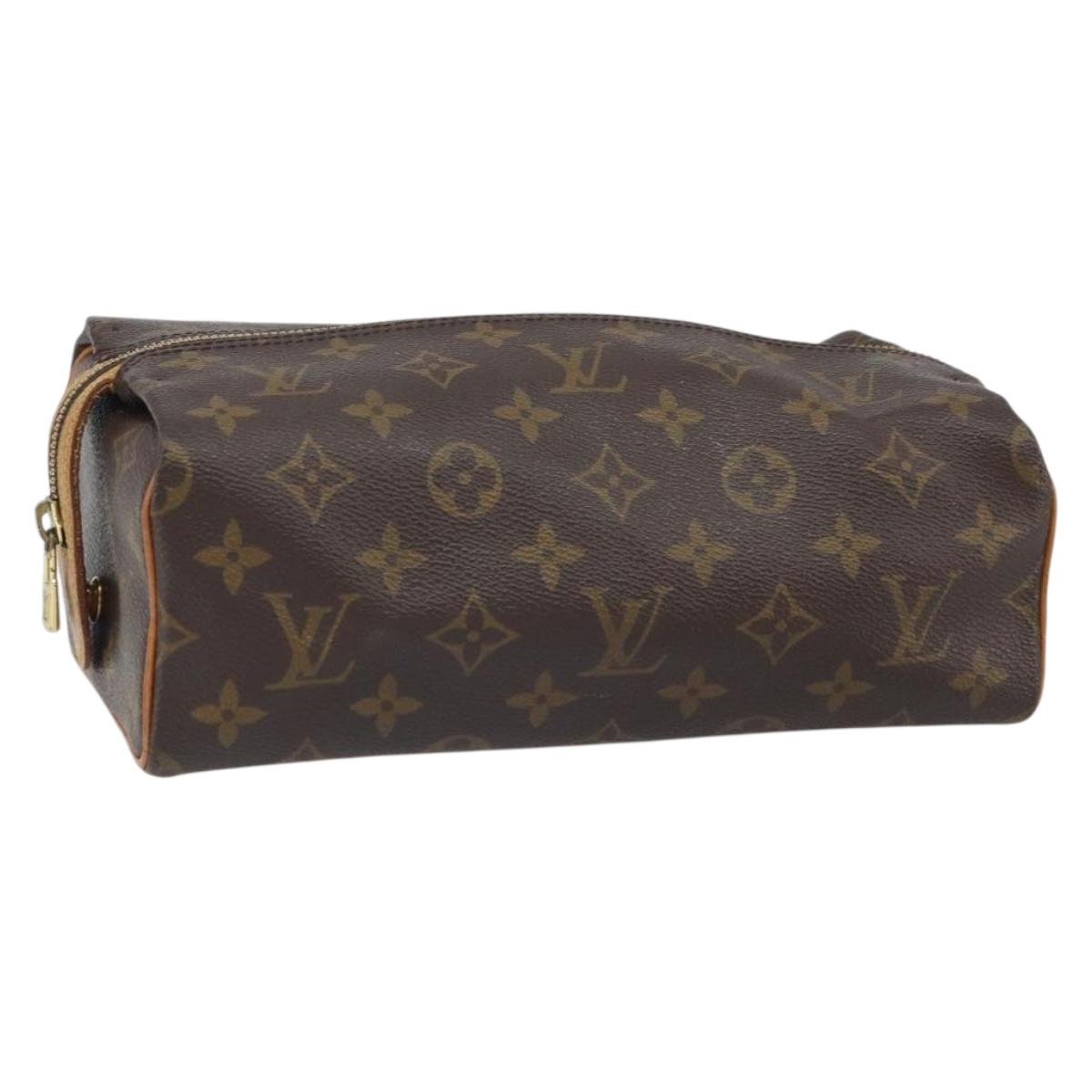 LOUIS VUITTON Monogram Trousse Patte Pression Cosmetic Pouch M47636 Auth 169250