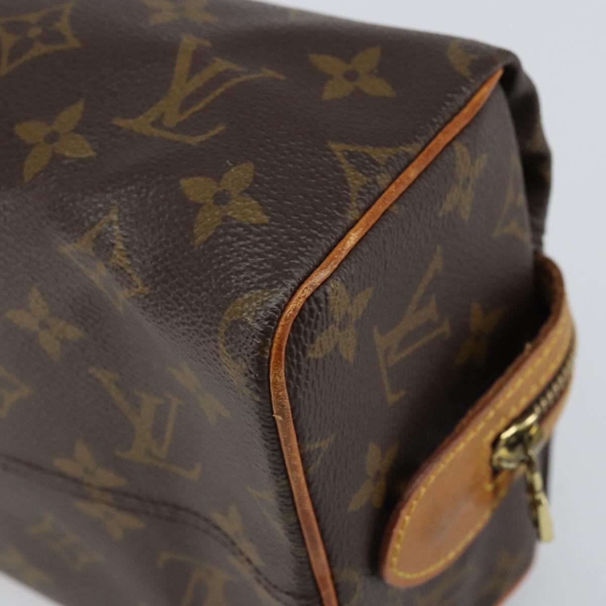 LOUIS VUITTON Monogram Trousse Patte Pression Cosmetic Pouch M47636 Auth 169250