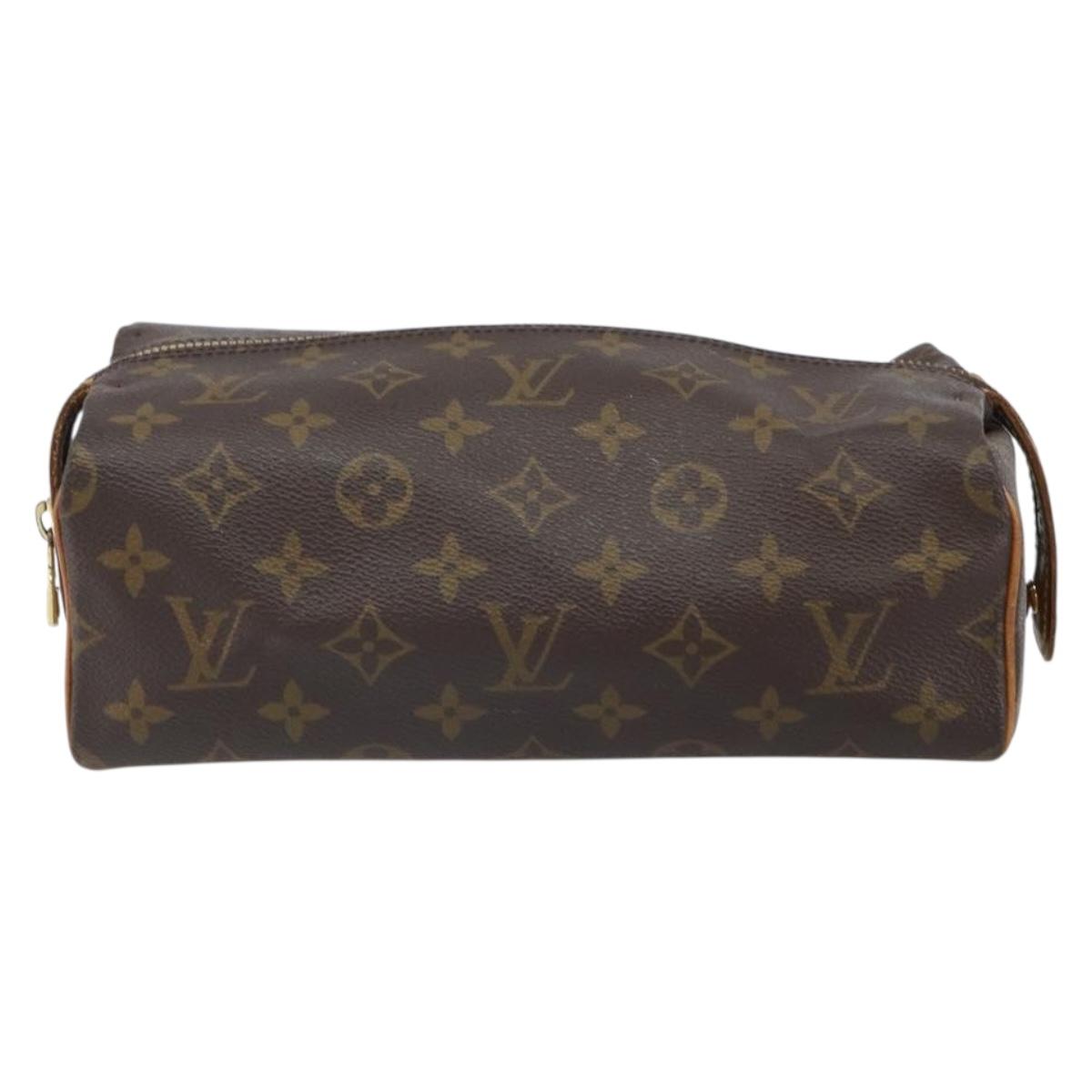LOUIS VUITTON Monogram Trousse Patte Pression Cosmetic Pouch M47636 Auth 169250