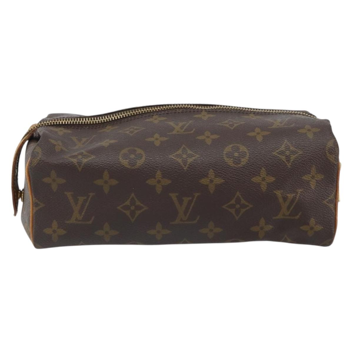 LOUIS VUITTON Monogram Trousse Patte Pression Cosmetic Pouch M47636 Auth 169250