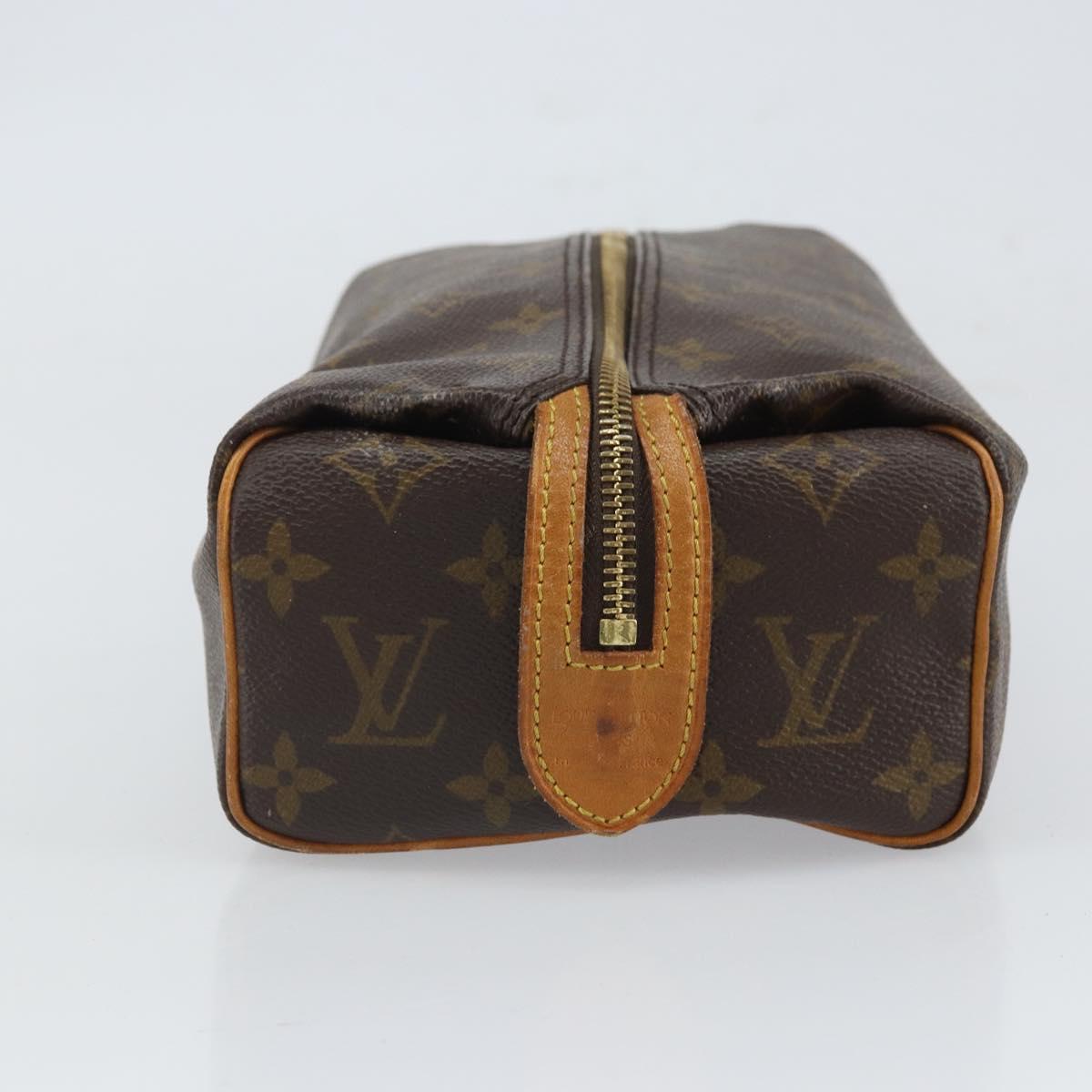 LOUIS VUITTON Monogram Trousse Patte Pression Cosmetic Pouch M47636 Auth 169250