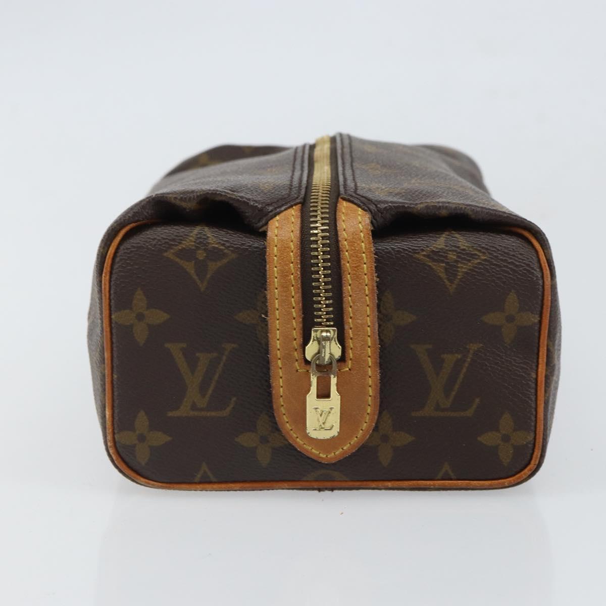 LOUIS VUITTON Monogram Trousse Patte Pression Cosmetic Pouch M47636 Auth 169250
