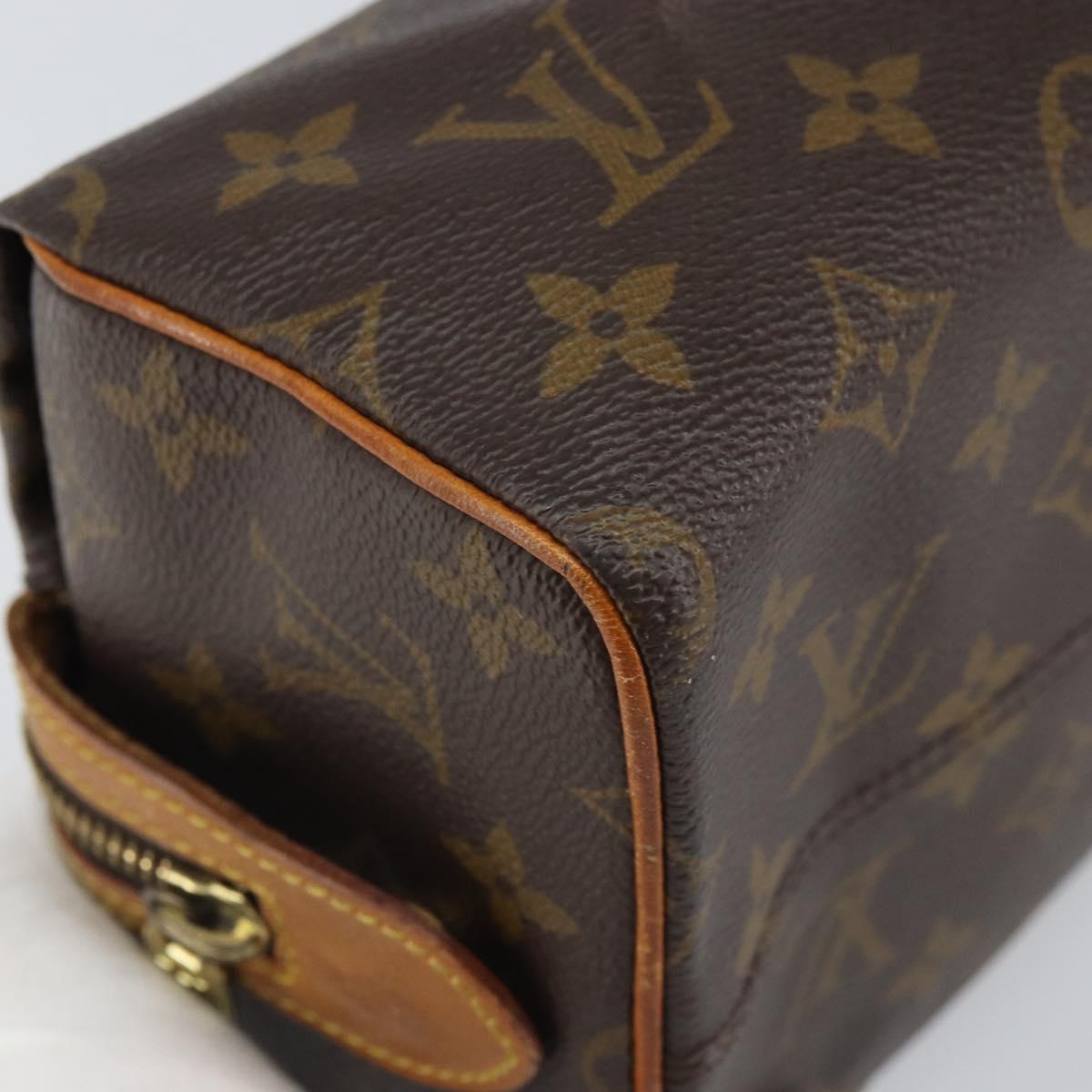 LOUIS VUITTON Monogram Trousse Patte Pression Cosmetic Pouch M47636 Auth 169250
