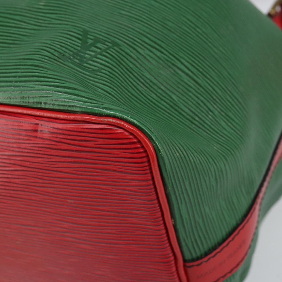 LOUIS VUITTON Epi Petit Noe Shoulder Bag Bicolor Green Red M44147 Auth 169262
