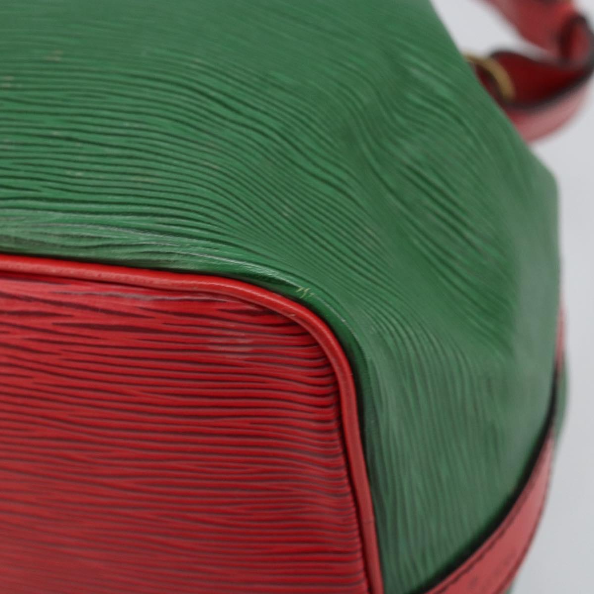 LOUIS VUITTON Epi Petit Noe Shoulder Bag Bicolor Green Red M44147 Auth 169262