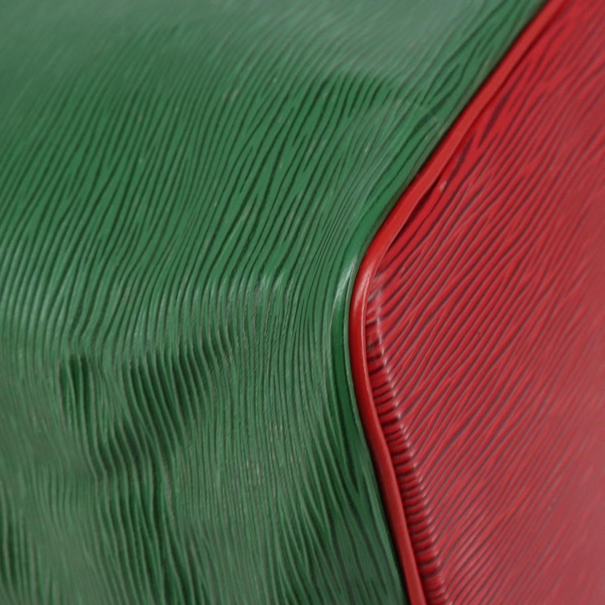 LOUIS VUITTON Epi Petit Noe Shoulder Bag Bicolor Green Red M44147 Auth 169262