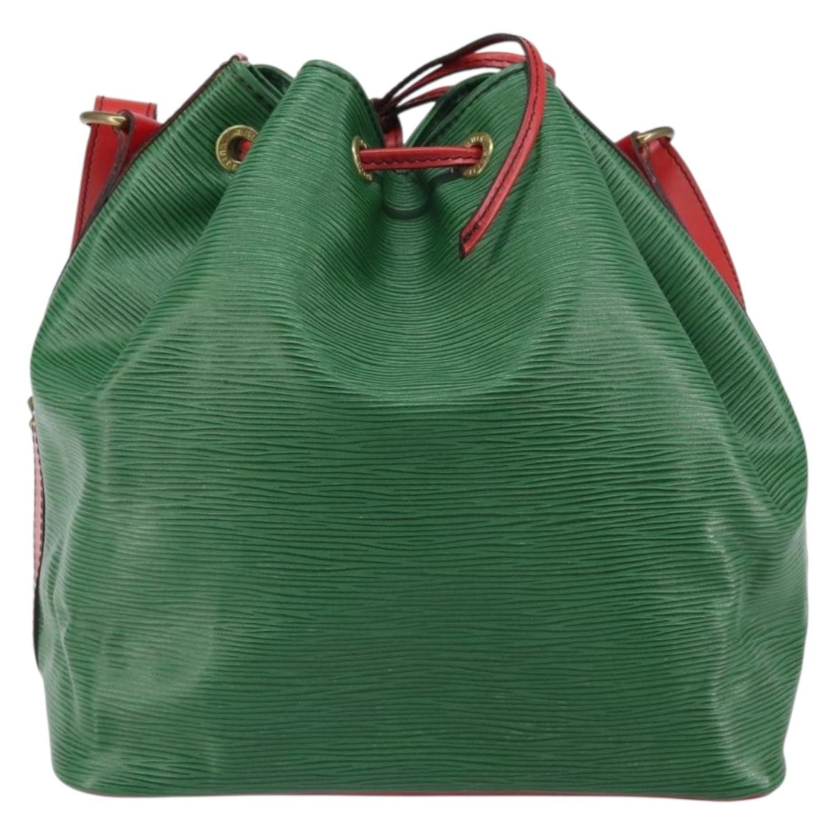 LOUIS VUITTON Epi Petit Noe Shoulder Bag Bicolor Green Red M44147 Auth 169262