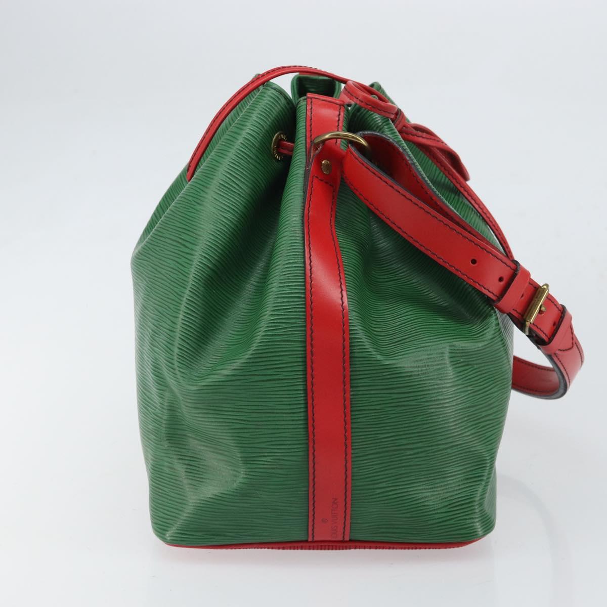 LOUIS VUITTON Epi Petit Noe Shoulder Bag Bicolor Green Red M44147 Auth 169262