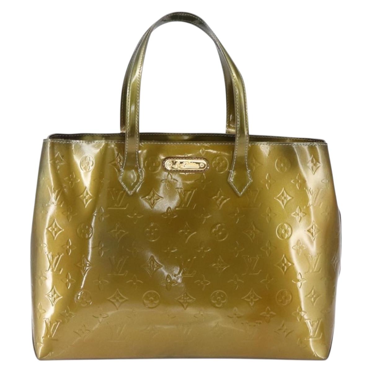 LOUIS VUITTON Monogram Vernis Wilshire MM Bag Gris Art Deco M91648 Auth 169286