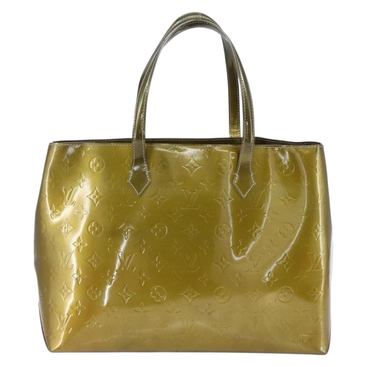 LOUIS VUITTON Monogram Vernis Wilshire MM Bag Gris Art Deco M91648 Auth 169286