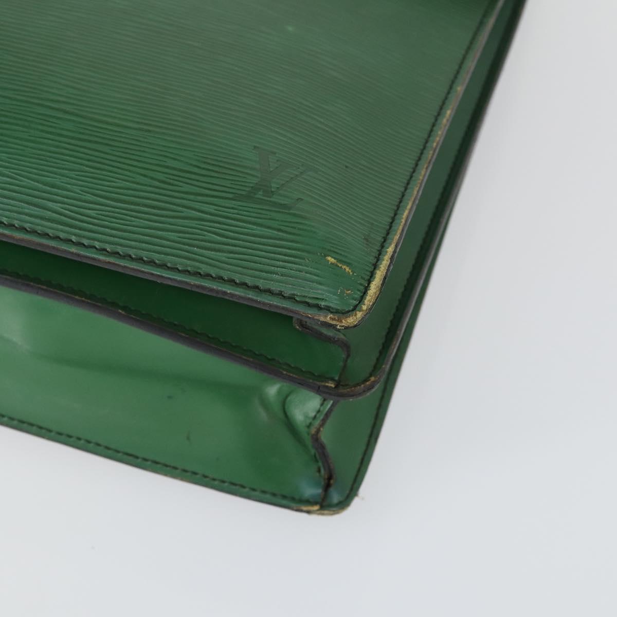 LOUIS VUITTON Epi Serviette Conseiller Briefcase Green M54424 LV Auth 169292